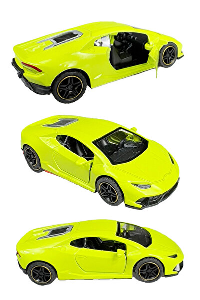 Toyaş Super Sports Car Metal Model Pull Drop Doors Opened Toy Car 10cm Green