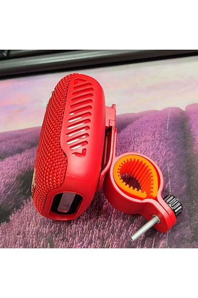 COOYA Bluetooth Speaker for Handlebar, Waterproof Wireless with FM Radio, Hands Call, for Cycling, Red