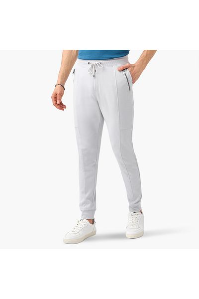 Iconic Panelled Slim Fit Joggers With Drawstring Closure And Pockets