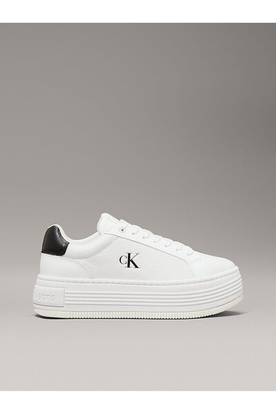 Calvin Klein Women's White - Black Low-Top Sneakers