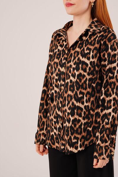 My Reality Fashion Leopard Pattern Comfortable Fit Shirt
