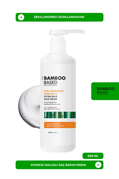 Bamboo Based Professional Working 10 Kıvırcık Ve Dalgalı Saçlar Için Bakım Kr...