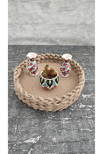 Sorgun Kadın Kooperatifi Wicker Braided Handmade Decorative Tray