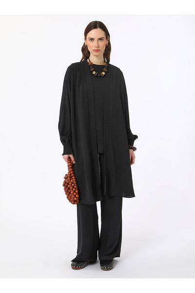 Refka Cap&Pant&Blouse Triple Aerobin Suit - Black -