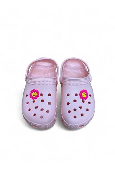 CihanShoes Girl's Sabo Beach Pool Bath Daily Slippers & Sandals Powder Color