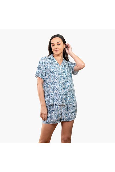 Aadaraya Aadaraya Paisley Print Shirt and Shorts Set