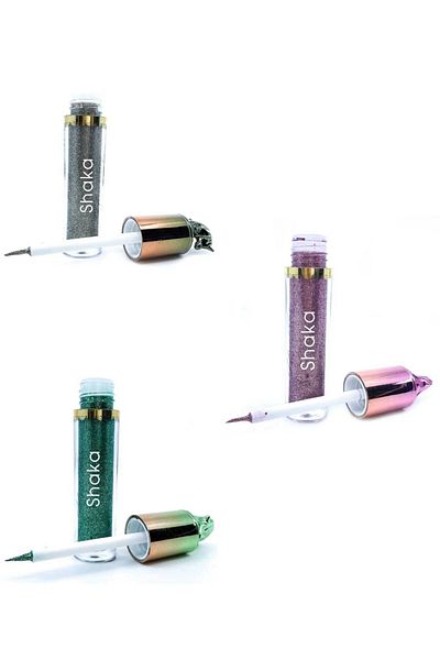 SHAKA 3 Pieces Unicorns Glitter Eyeliner Set