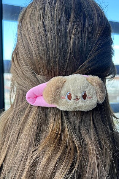 TAKIŞTIR Cataramă laterală cu figurină de câine de culoare roz