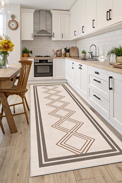 West Home Makinede yıkanabilir kaymaz taban leke tutmaz mutfak halısı salon h...