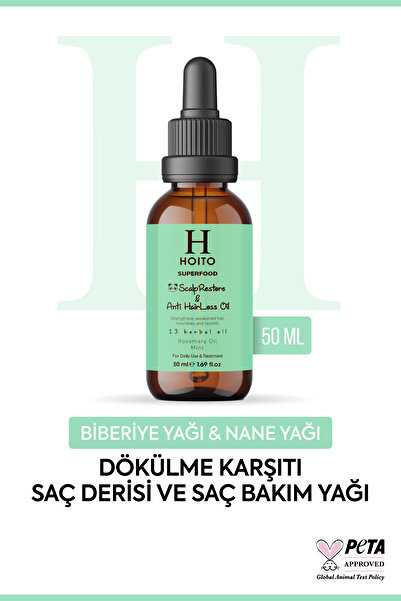 Hoito Saç Dökülmesi Karşıtı Hızlı Saç Uzatma Etkili Biberiye&Nane İçeren Saç ...