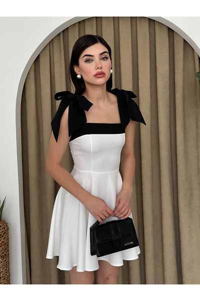 Viyamo Φόρεμα Cloche Shoulder Bow