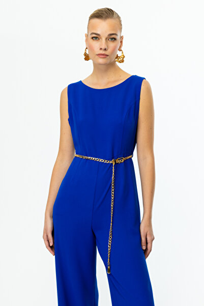 Mi Pret a Porter Mi Zero Collar Metal Gold Belted Overall