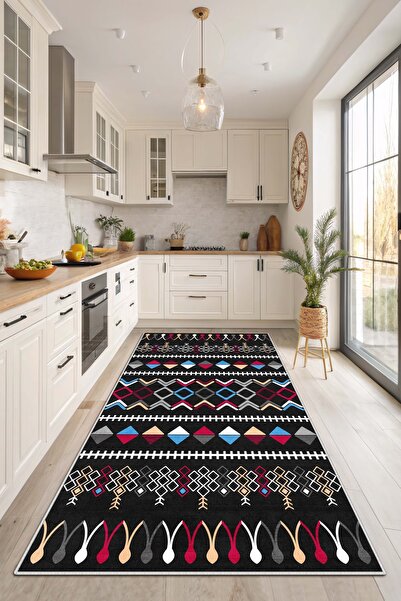 West Home Makinede yıkanabilir kaymaz taban leke tutmaz mutfak halısı salon h...