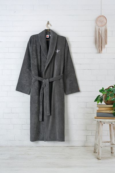Cotton Box Μονό μπουρνούζι Wellness Zen L/XL Anthracite