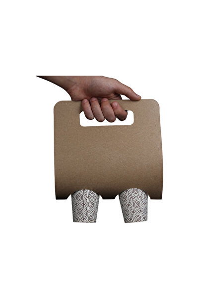 DİNAMİK MATBAA KARTON BARDAK TAŞIYICI 2Lİ