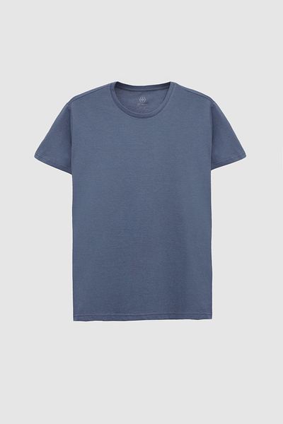 D'S Damat Slim Fit Smoked Crew Neck 100% βαμβακερό αναπνεύσιμο μπλουζάκι