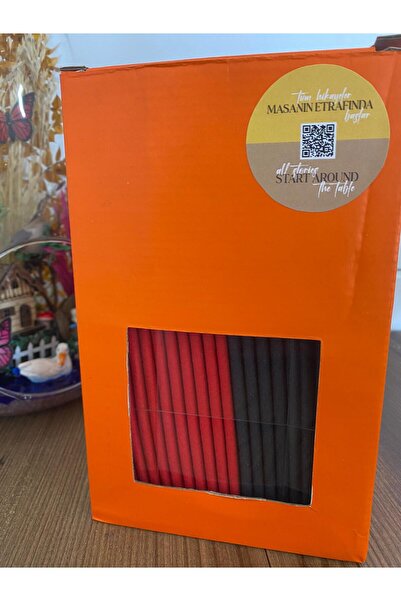 AS7 MARKET Aırlaıd Kumaş Dokulu Cepli Siyah & Kırmızı 20'li