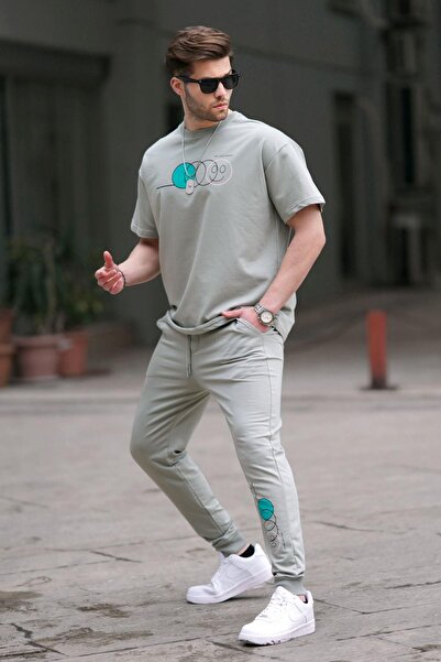 Madmext طقم بدلة رياضية بأكمام قصيرة باللون الأخضر النعناعي 5935