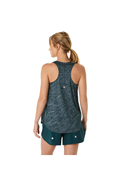 Asics Road All Over Prınt Tank Kadın Yeşil Atlet 2012d071-302