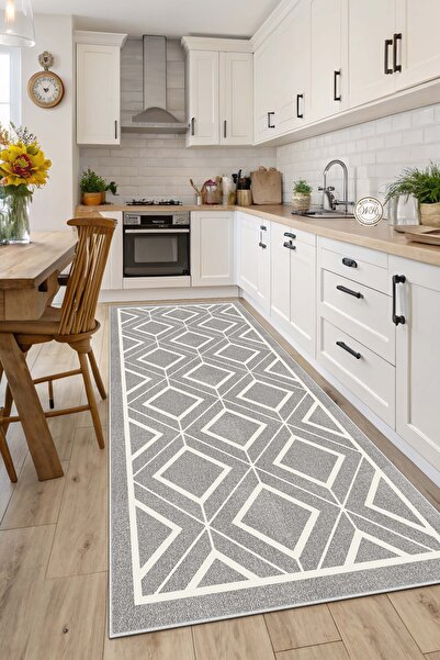 West Home Makinede yıkanabilir kaymaz taban leke tutmaz mutfak halısı salon h...