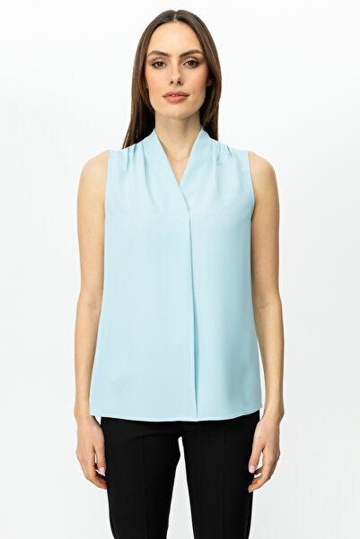 Ekol Omzu Drapeli Kolsuz Bluz