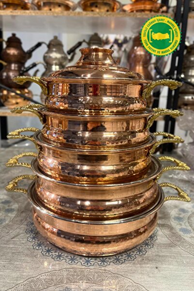 Yardımcı Bakır Since 1997 طقم أواني طهي هونكار نحاسية مطروقة