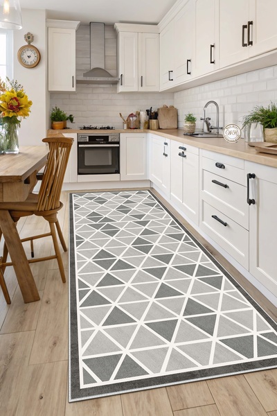 West Home Makinede yıkanabilir kaymaz taban leke tutmaz mutfak halısı salon h...