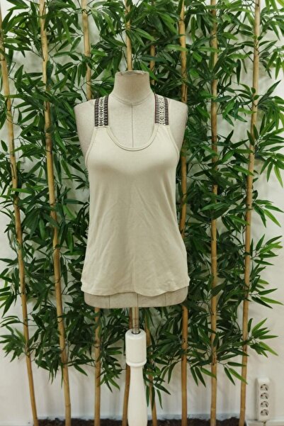 Mossta Μπλούζα από βισκόζη - Μπεζ με λεπτομέρεια στην πλάτη