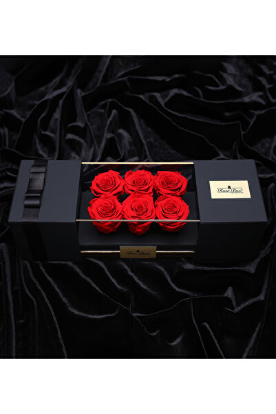 Rosebox Altılı Kırmızı Solmayan Gül