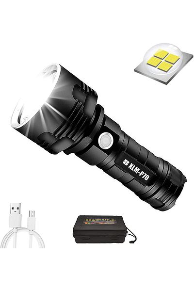 fulina 3000 Lumens Flashlights,with Zoomable,50W,Led Flashlight,P70 Waterproof,for Camping,Hiking