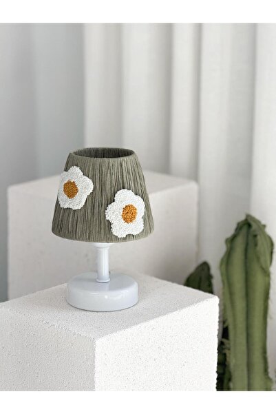 Maison Avf Papatya Punch Haki Kablosuz Masa Lambası - Alt Beyaz