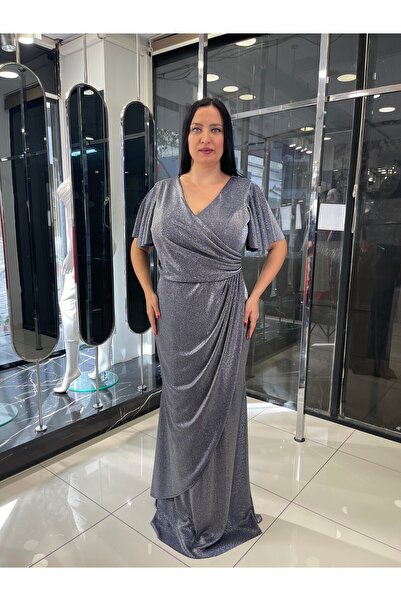 fevzuss Lacivert Büyük Beden Abiye