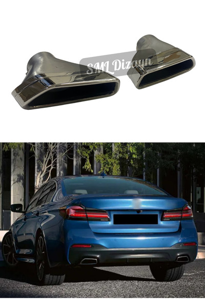 SML Dizayn Bmw G30 Egzoz Ucu 2017 üzeri Krom Kaplama G30 Egzos-Egsoz-Eksoz-Ek...