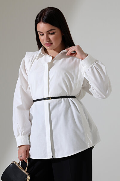 ensade Cămașă cu plăcuță ascunsă cu curea din piele cu volan pe umeri