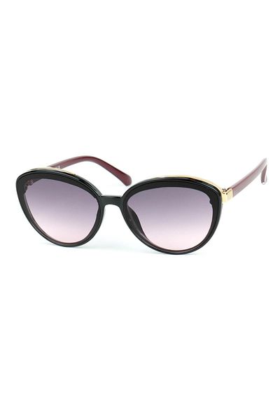 Di Caprio Women's Purple Uv400 Protection Geometric Model Sunglasses