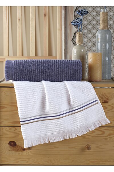 Dantela KOD-8090 50x90/80x150 Жаккардовий та вишитий бавовняний рушник, набір...