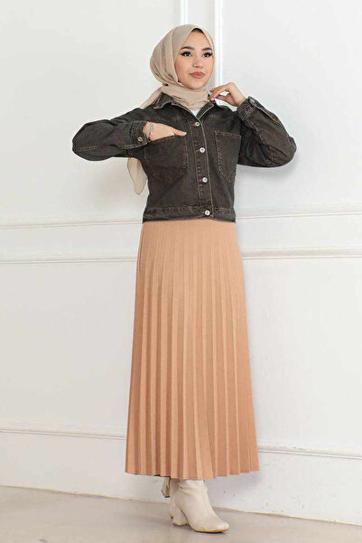 ZİZO MODA Women's Jeans Denim Jacket Brown Jean Jacket