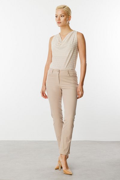 Ekol Five Pocket Skinny Leg Canvas Trousers