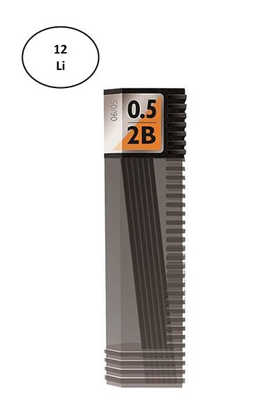 Tombow Lv-t-r5-rg Leader - 0.5 Mm 2b Pen Tip 12 Spare