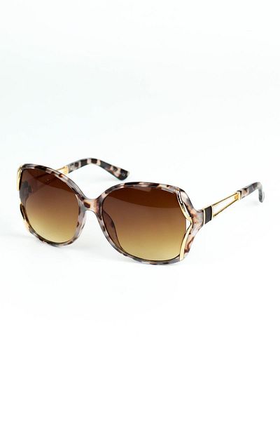 Di Caprio Women's Leopard Uv400 Protected Oval Model Sunglasses