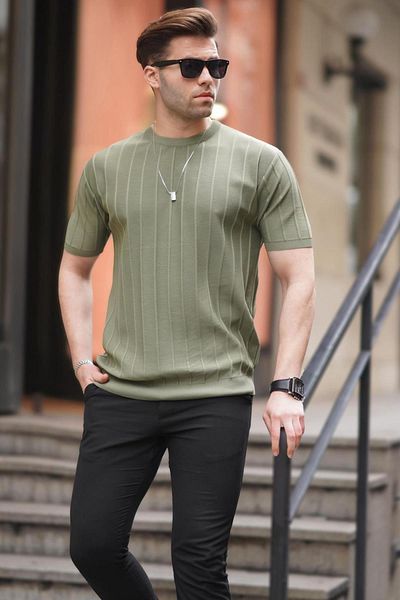 Madmext Mintgrünes T-Shirt für Herren 5684