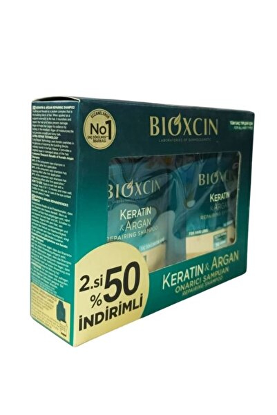 Bioxcin Keratin & Argan Onarıcı Şampuan 300 Ml - Yıpranmış Ve Hasar Görmüş Saçlar 2 Li Avantaj Set