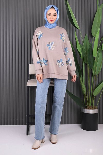 İmajButik Βιζόν Floral Modal Sweat