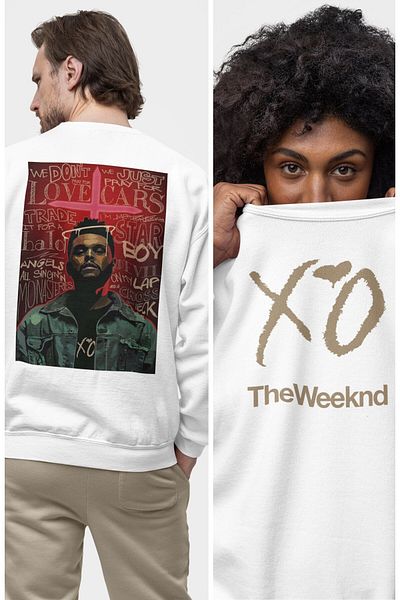 Fuddy Moda Φούτερ Unisex Oversize Rapper The Weeknd Crew Neck χωρίς κουκούλα