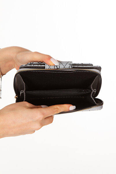 Newish Polo Patterned Fabric Wallet - Fashion, Card Holder and Phone Compartment