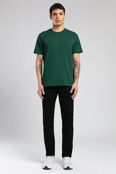 Lee Cooper Green O Neck T-Shirt for Men of Baselo