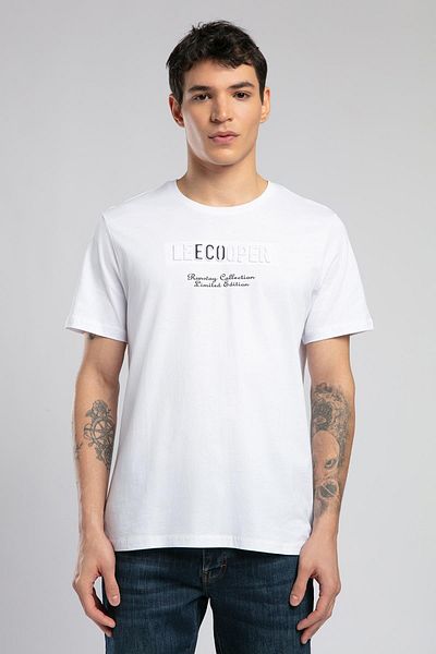 Lee Cooper Ανδρικό μπλουζάκι Desav O λαιμόκοψη Λευκό