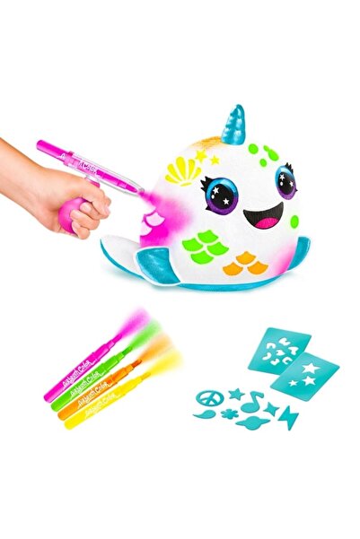 MEGA Airbrush Plush Squishy Peluş Neon Narwhal