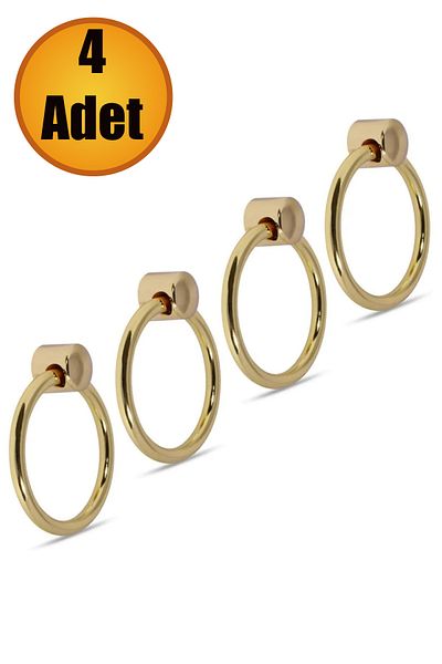 NUBLADO Pendulum Cabinet Cabinet Drawer Handle Handles Handle Gold Metal Ring Handle (4 Pcs) Furniture Kitchen.