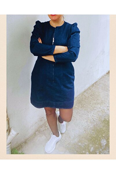 Smirnebutik Bisiklet yaka kot elbise